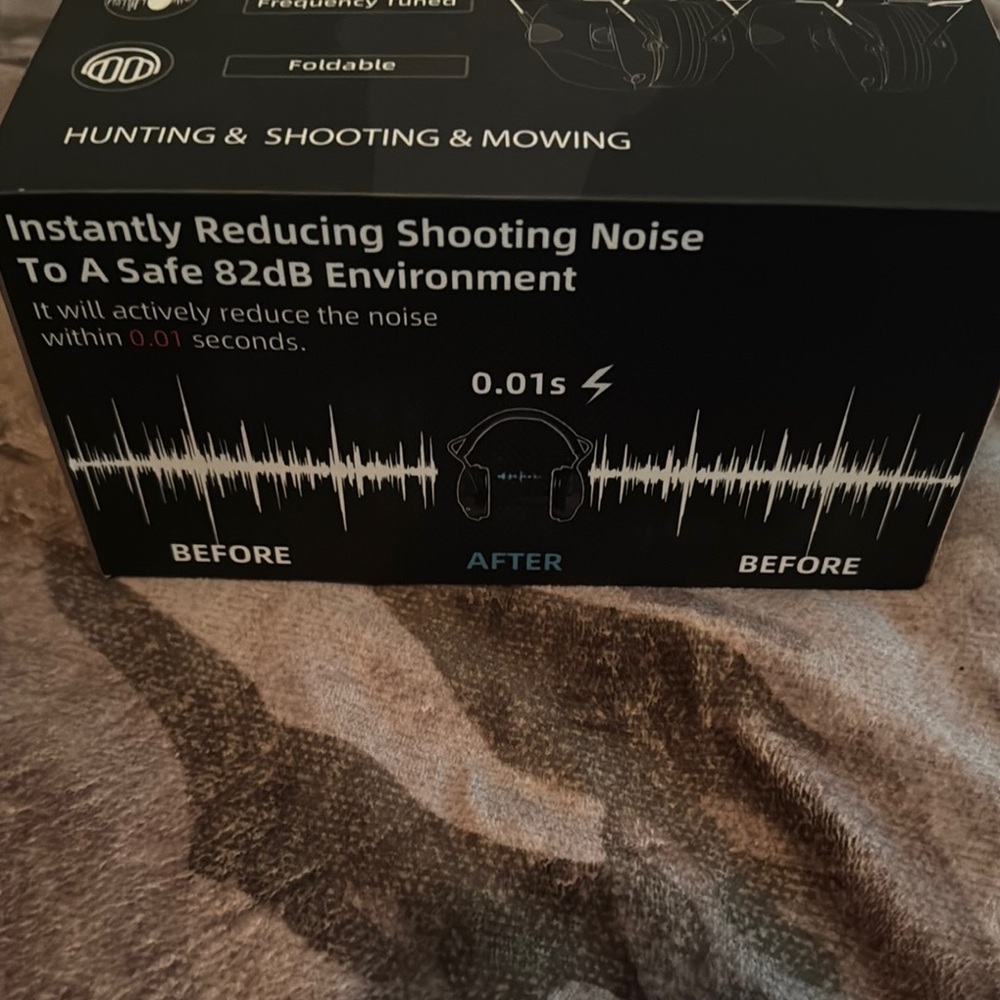 Noise Reduction Ear Protection - Black